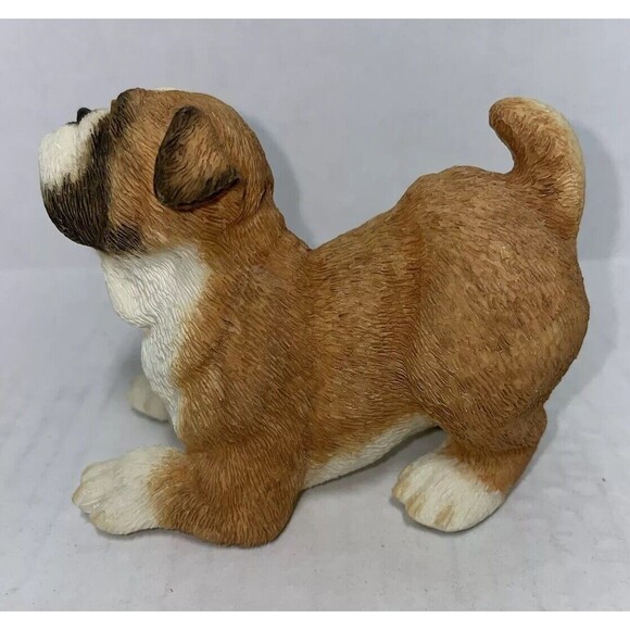 Country Artists Puppies Dog Figurine Bulldog Puppy Hand Painted Home Decor NEW - Picture 3 of 12